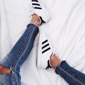 Adidas women’s superstar black and white sneakers